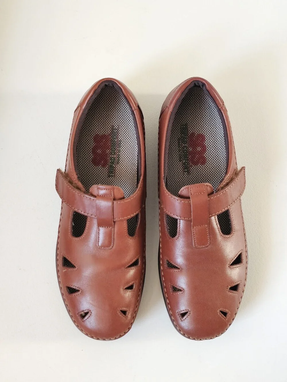 SAS Roamer Chestnut Leather Mary Jane Comfort Walking Shoes Women's US 9M USA